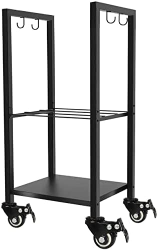 Koutemie Firewood Rack Indoor, 2 Tier Small Firewood Holder with Wheels