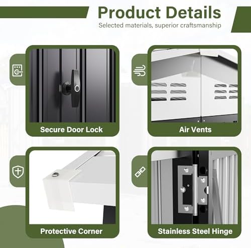 Polar Aurora 10x16 Outdoor Storage Metal Shed with Updated Frame Structure