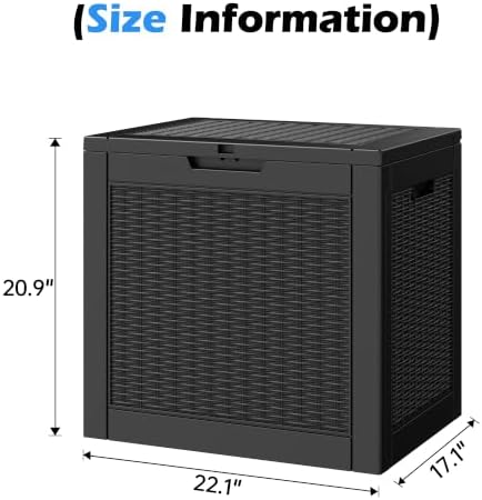 32 Gallon Outdoor Storage Box Waterproof Deck Box Patio Storage