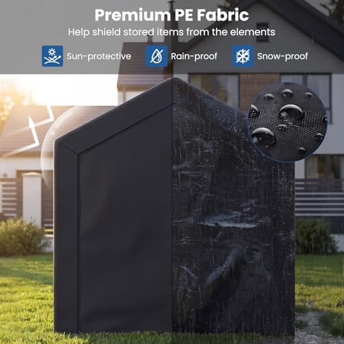 Goplus 7.2 x 5.2 FT Portable Storage Shed, Outdoor Carport Garage Tent