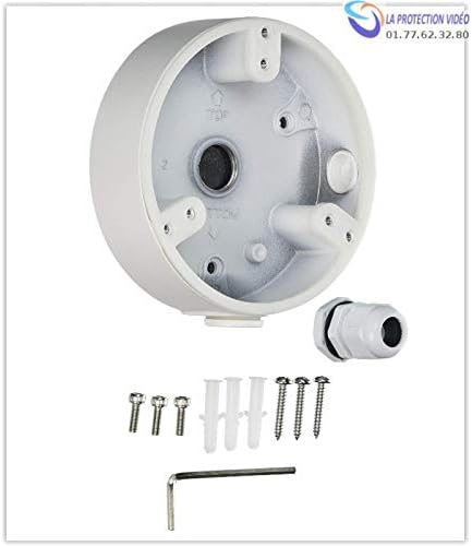 dahua pfa137 weatherproof cctv junction box – aluminium, front angle view