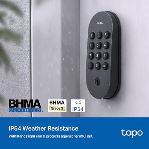Tapo Smart Wi-Fi Deadbolt Door Lock, Keyless Tactile Buttons, DL100