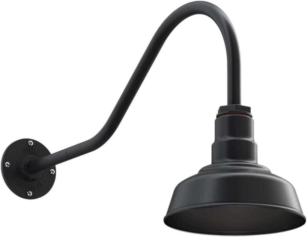 Steel Lighting Co. Hawthorne Barn Light | Outdoor Wall Mounted | 8 inch Dome |