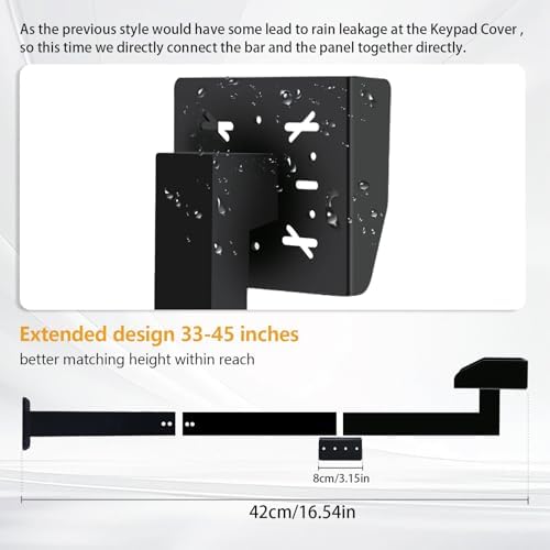 Upgraded Heavy-Duty Keypad Mounting Post, 33-45 Inch Adjustable Height