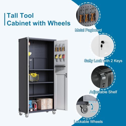 6-Piece Garage Storage Cabinets System Heavy Duty Workshop Set