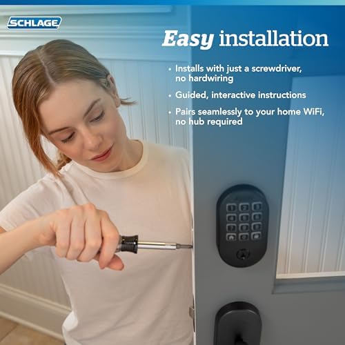 Schlage Arrive Smart WiFi Deadbolt Lock with Remsen Trim, Matte Black