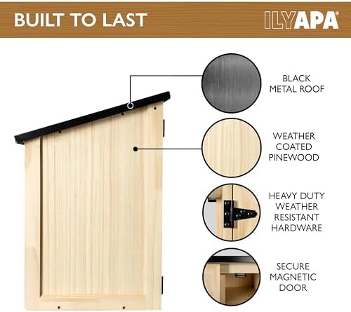 Ilyapa Library Box Outdoor - 16x14x22, Little Outdoor Book Library