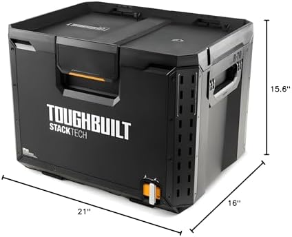 ToughBuilt StackTech XL Stackable Tool Box with Lock and Removable Tray