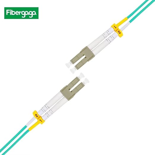 Fibergaga 75M OM3 LC to LC Fiber Patch Cable, 10GB/40GB Multimode Duplex