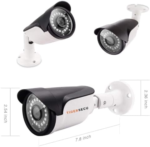 tigersecu 2mp metal long range security camera for on a desk or shelf