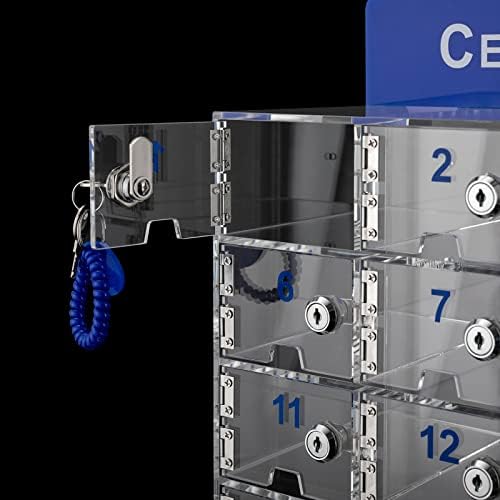 30 Slots Acrylic Clear Cell Phone Locker Box