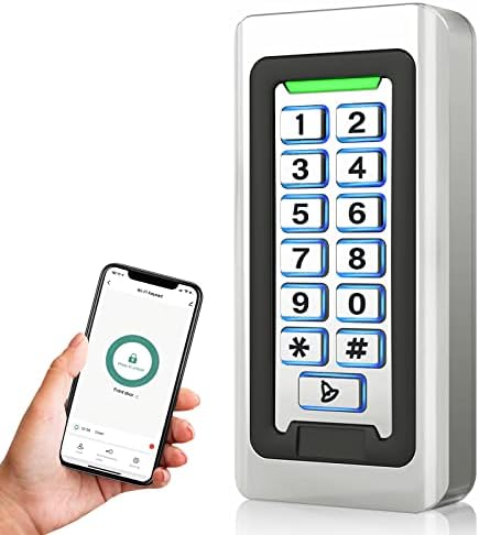 Wireless WiFi Access Control Keypad, Metal Stand-Alone Door Access Control