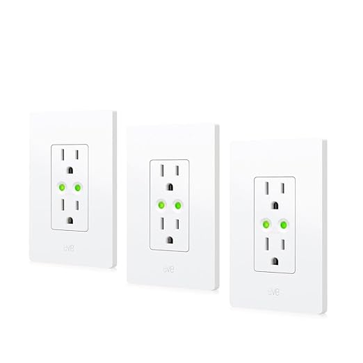 Eve Energy Outlet 3-Pack – Smart Outlet & Power Meter, App & Voice Control