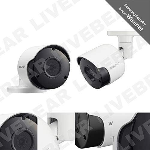 Wisenet SDC-89445BF 5MP CCTV Surveillance Weatherproof Bullet Security Camera 82ft IR Distance Plastic Housing 3.6mm Lens 104° Wide Angle