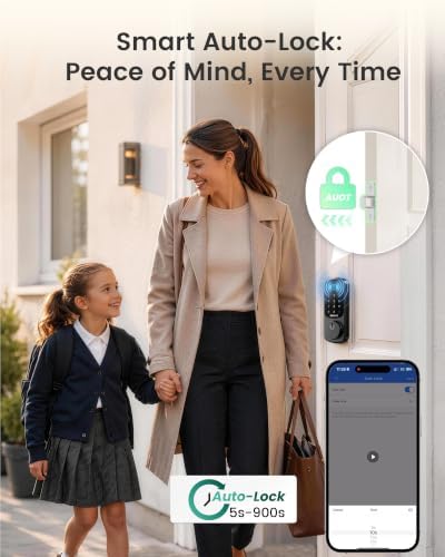 DESLOC B200 Fingerprint Smart Lock with 2 Ergonomic Curved Handles