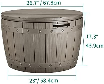 YITAHOME 33 Gallon Round Deck Box