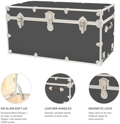 Rhino Classic XXL Storage Trunk, College Dorm Chest, Bench, Coffee Table