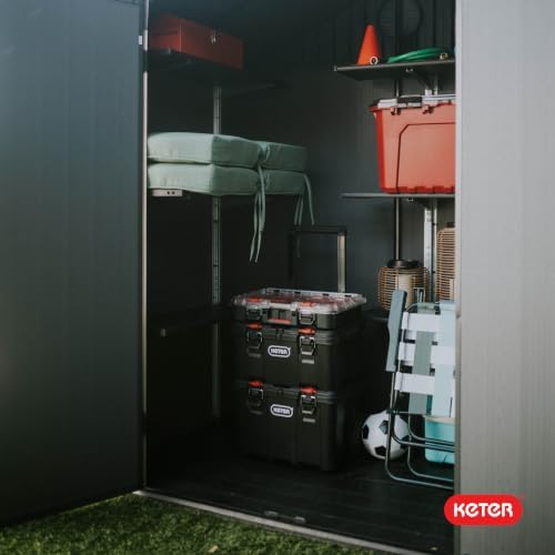 Keter Stack N Rolling Tool Box Modular Storage System 3 Piece