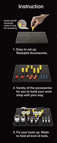 Free Zone 68-Piece Large Pegboard Socket Tools Organizer Set