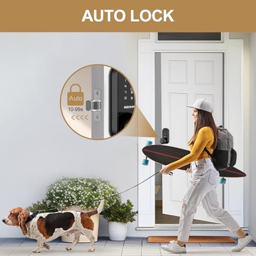 Smart Door Lock with Knob, Keyless Entry Door Lock with Handle
