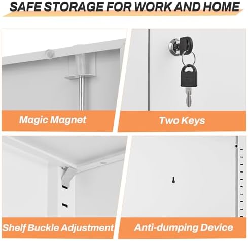 71" Garage Storage Cabinet, White