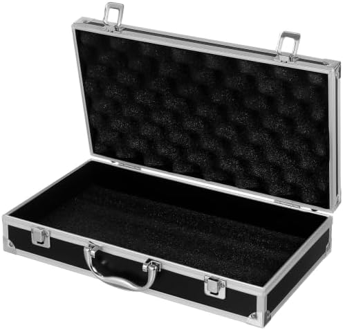 ERINGOGO Aluminum Alloy Toolbox 14.17 X 7.87 X 2.95 in Large Capacity Tool Box with Handle and Safety Clasp Portable Medicine Box for Home Garage School Hospital Storage