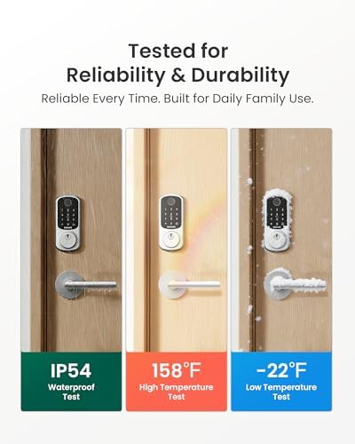 DESLOC B200 Fingerprint Smart Lock with 2 Elegant Round Lever Handles