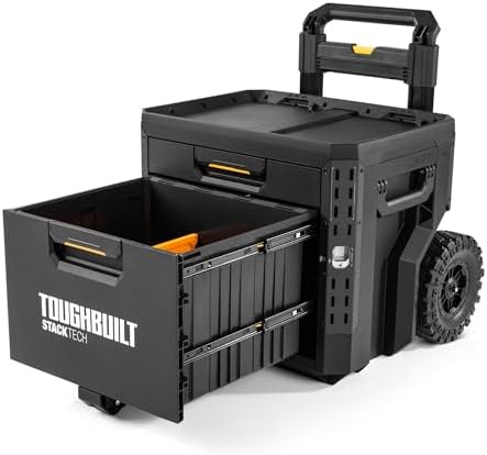 ToughBuilt StackTech 2 Drawer Rolling Locking Tool Box, 240 lb Capacity