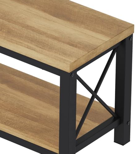 BON AUGURE Entryway Shoe Bench for Mudroom, Farmhouse Bench with Storage