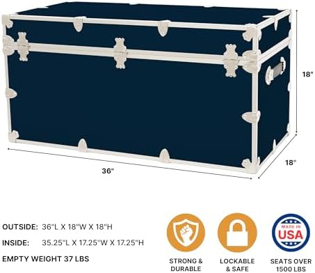 Rhino Classic XXL Storage Trunk, College Dorm Chest, Bench, Coffee Table
