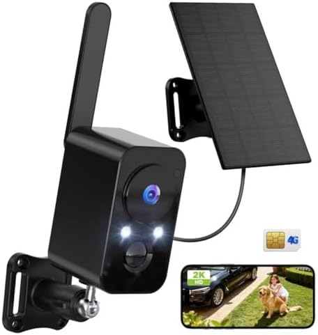 4g sim cellular security cameras wireless outdoor/indoor shown in use