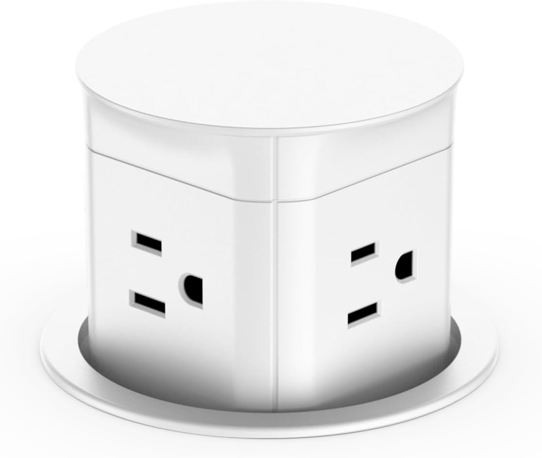 Jgstkcity Pop Up Outlet for Countertop, Flush Mount Tamper Resistant Space