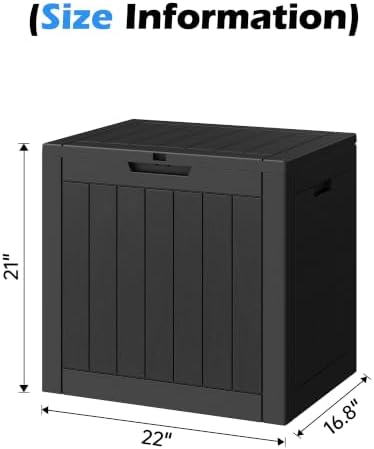 Outdoor Storage Box Waterproof, 32 Gallon Deck Box for Patio Storage