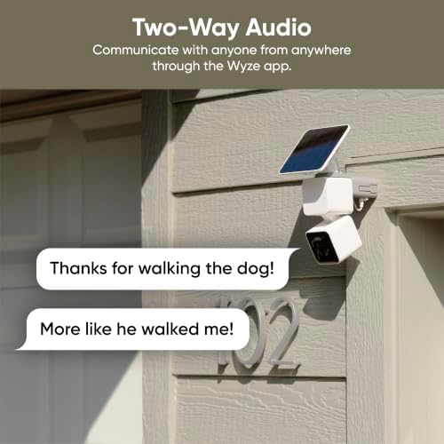 WYZE Solar Cam Pan, 2K Security Cameras Wireless Outdoor, Battery Powered