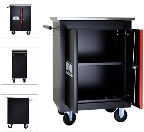 RYH 2 Doors Rolling Tool Chest (Black, 2 Doors 30.7" H×22.2" W)