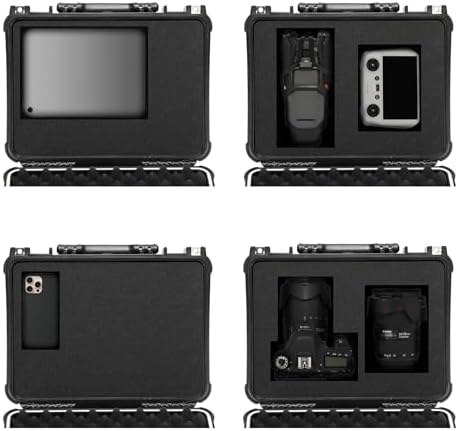 Mayouko 16" Waterproof Plastic Toolbox with Foam Insert, 16" x 13.2" x 7", IP67 Lockable Storage Box, Customizable Foam, Shockproof Hard Case Weatherproof Container, Protective Hard Camera Case