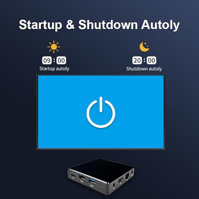 Lunzn Adertising Media Player Box Commercial Display Mate Remote Publish Menu