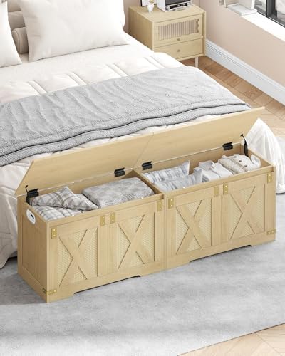 Hzuaneri 59" Boho Storage Chest and Bench | 70 Gal | 330lb Seat