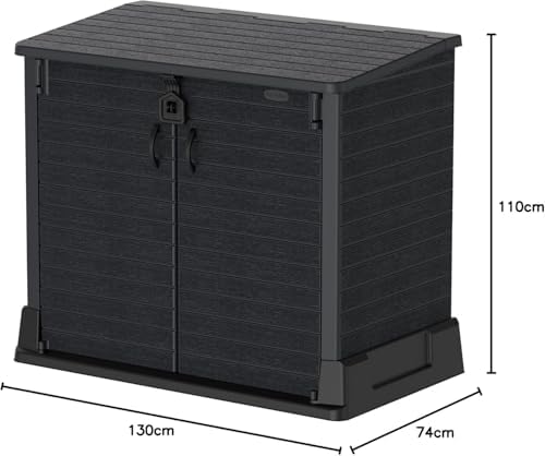 Duramax Storeaway 4 ft. 3 in. x 2 ft. 5 in. x 3 Ft 7 in. Resin Horizontal Outdoor Storage Shed Gray