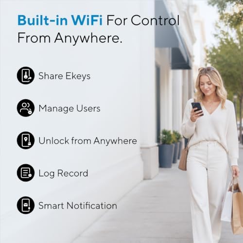 ULTRALOQ Latch 5 Pro WiFi Smart Lever Lock, Supports Apple Home Key, Matter