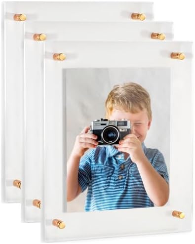ArtToFrames 22x30 Inch Double Panel Floating Acrylic Picture Frame comes (3 Pack)