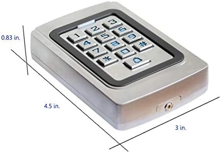 IP68 Waterproof Universal 12V 24VDC Metal Case Digital Wired Keypad for Garage Door, Gate Opener and Access Control Systems