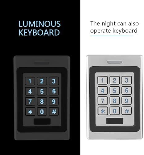 IP67 RFID Door Access Controller Security System – Multi-Access Options with Robust Zinc Alloy Design – 3000 Users Capacity, Ideal for Home & Office Access Control