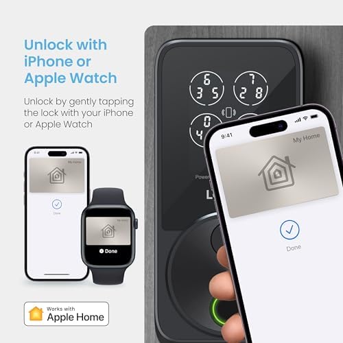 Lockly Secure Pro Zeno Wi-Fi Deadbolt Smart Lock with Apple Home Key