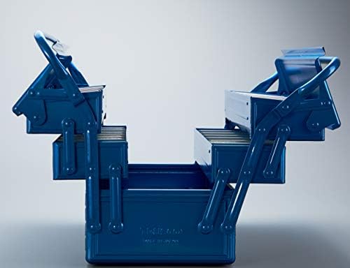 TRUSCO GT-470-B 3-Tier Tool Box, 18.6 x 8.7 x 13.4 inches (472 x 220 x 343 cm), Blue