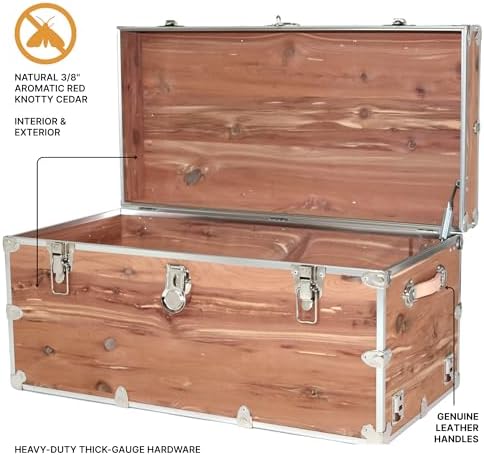 Rhino Knotty Cedar XXL Chest, Coffee Table Storage Trunk, End of Bed Bench