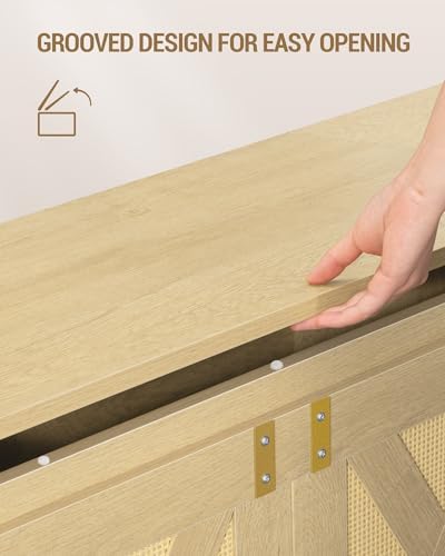 Hzuaneri 59" Boho Storage Chest and Bench | 70 Gal | 330lb Seat