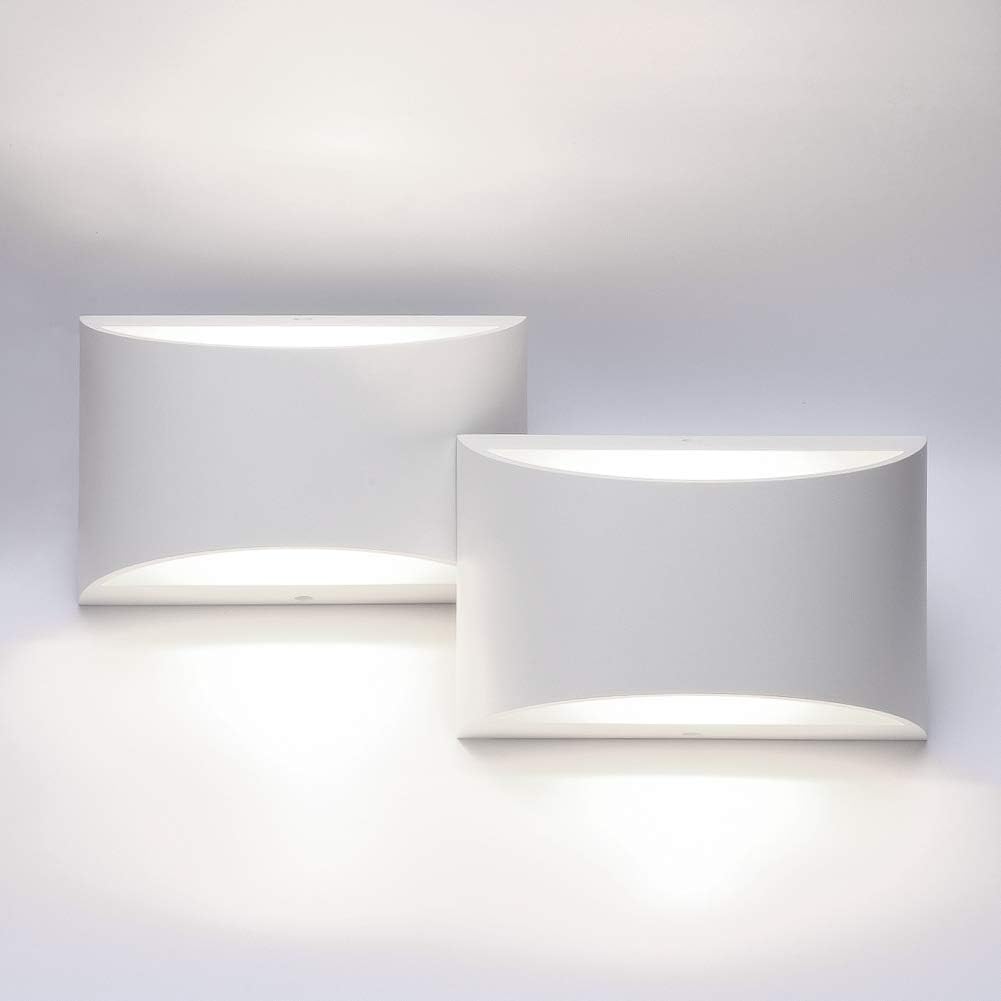 Aipsun Indoor Aluminum Modern LED Wall Sconce Hardwired Interior Wall Lights (Set of 2)