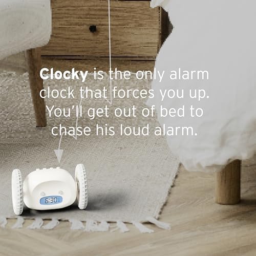 CLOCKY Alarm Clock on Wheels – Loud Rolling Alarm Clock