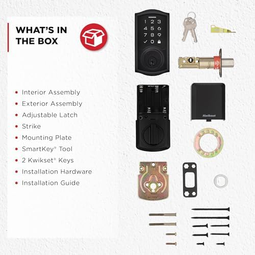 Kwikset SmartCode 270 Keyless Entry Electronic Touchpad Deadbolt Door Lock with Auto-Lock, Custom User Codes, Advanced Security in Matte Black Traditional